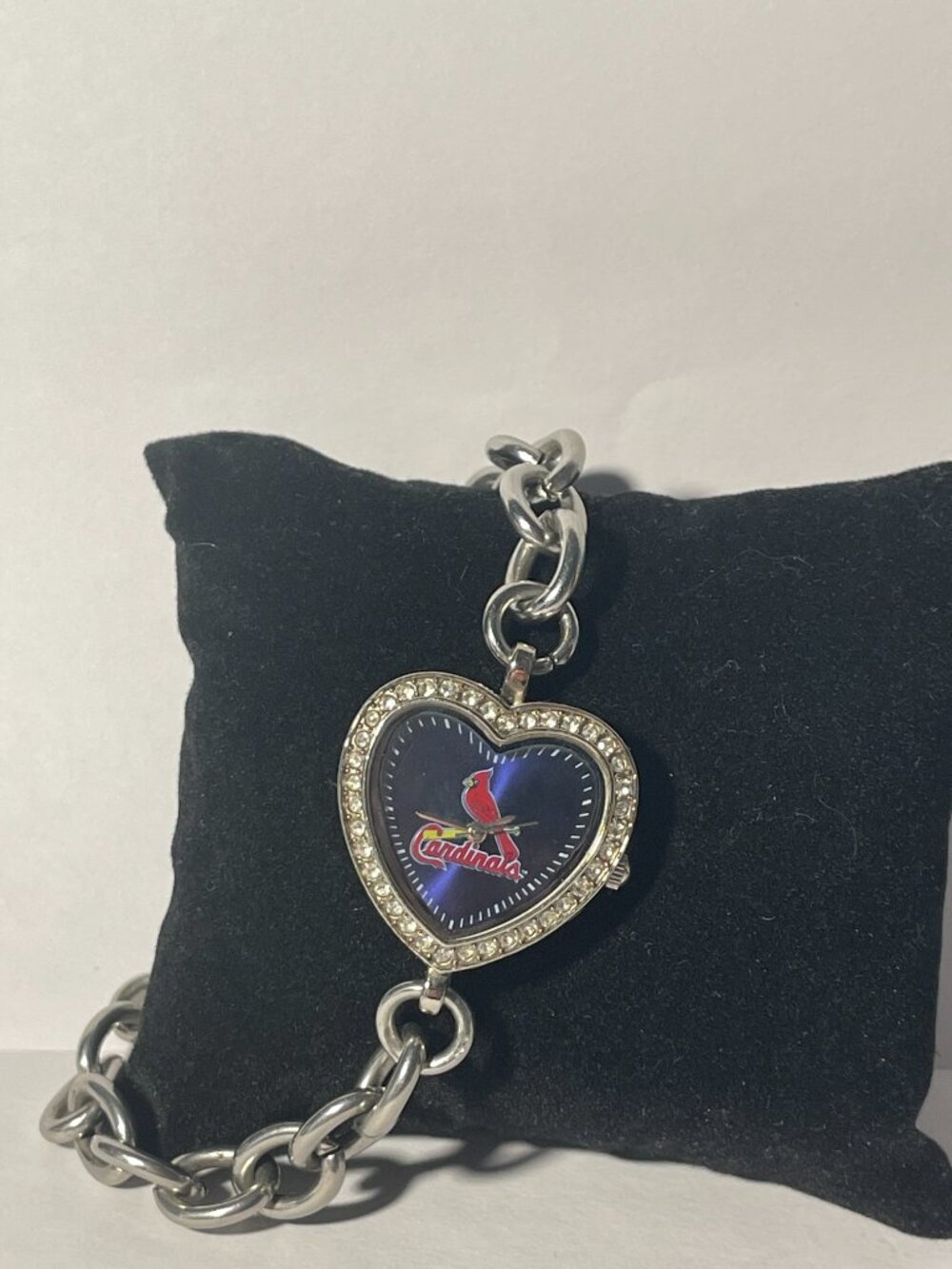St. Louis Cardinals MLB Heart Stainless-Steel Bracelet Watch by Game Time NEW
